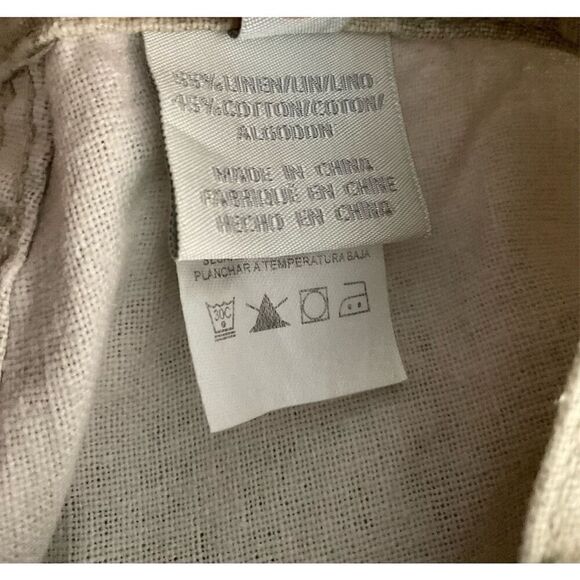 FDJ French‎ Dressing Women Linen / Cotton Pants Beige Gray Straight Leg Size 16 - Picture 9 of 11